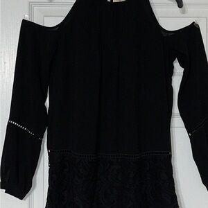Michael Kors Black Cold Shoulder Blouse